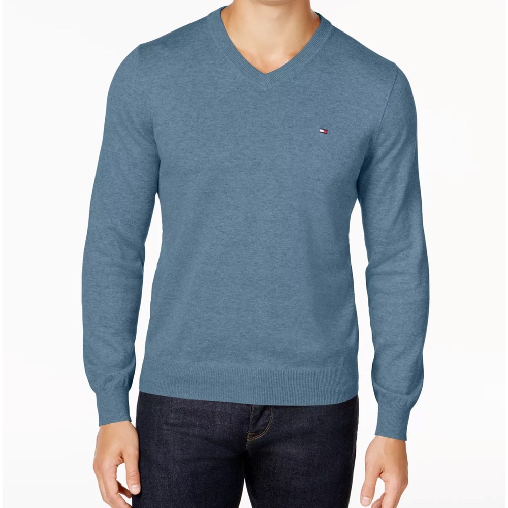 Tommy Hilfiger blue V-Neck Sweater